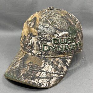 Duck Dynasty Strapback Cap Hat Green Realtree Hunt A&E Camouflage Dad Camo Mens